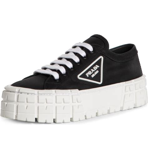 red white and black prada sneakers|prada black platform sneakers.